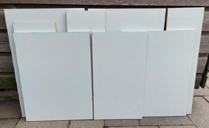 8 geplastificeerde MDF spaanplaten / meubelpanelen, Doe-het-zelf en Verbouw, Platen en Panelen, Zo goed als nieuw, Minder dan 20 mm