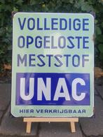 Emaille Bord UNAC Meststof - 1938, Antiek en Kunst, Antiek | Emaille, Ophalen of Verzenden