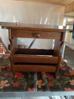 Vintage Lektuurtafeltje Eiken met Laatje, Minder dan 45 cm, Minder dan 55 cm, Gebruikt, Vintage