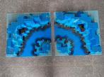 2 Lego rivier reliëf 3d platen 32x32 6024px1 set 6195, Ophalen of Verzenden, Gebruikt