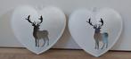 Set van 2 deco hanger 18x19 kerst hert metaal 3d zgan., Ophalen of Verzenden, Zo goed als nieuw