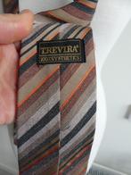 Trevira stropdas - 100% synthetics - zwart, oranje, bruin, Kleding | Heren, Bruin, Ophalen of Verzenden, Met patroon, Zo goed als nieuw