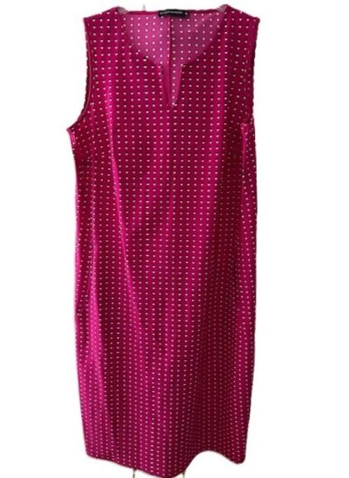 Studio Anneloes Simplicity jurk roze met zwart witte stip XL, Kleding | Dames, Jurken, Zo goed als nieuw, Maat 42/44 (L), Roze