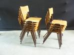 Fraaie oude stoelen / schoolstoelen / stapelstoel vintage, Huis en Inrichting, Stoelen, Gebruikt, Bruin, Vintage, Ophalen of Verzenden