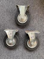3 zwenkwielen groter formaat 10 cm x 8,5 cm, Ophalen of Verzenden