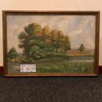 Antiek Schilderij Oever met Bootje, Antiek en Kunst, Kunst | Schilderijen | Klassiek, Ophalen of Verzenden