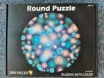 Ronde Puzzel, Blazing with color - 1000 Stukjes, Ophalen of Verzenden, 500 t/m 1500 stukjes, Zo goed als nieuw, Legpuzzel