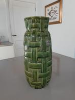 Grote groene Vaas Keralux Keramiek Belgium, Aardewerk of Porselein, Ophalen of Verzenden, Zo goed als nieuw, Minder dan 50 cm