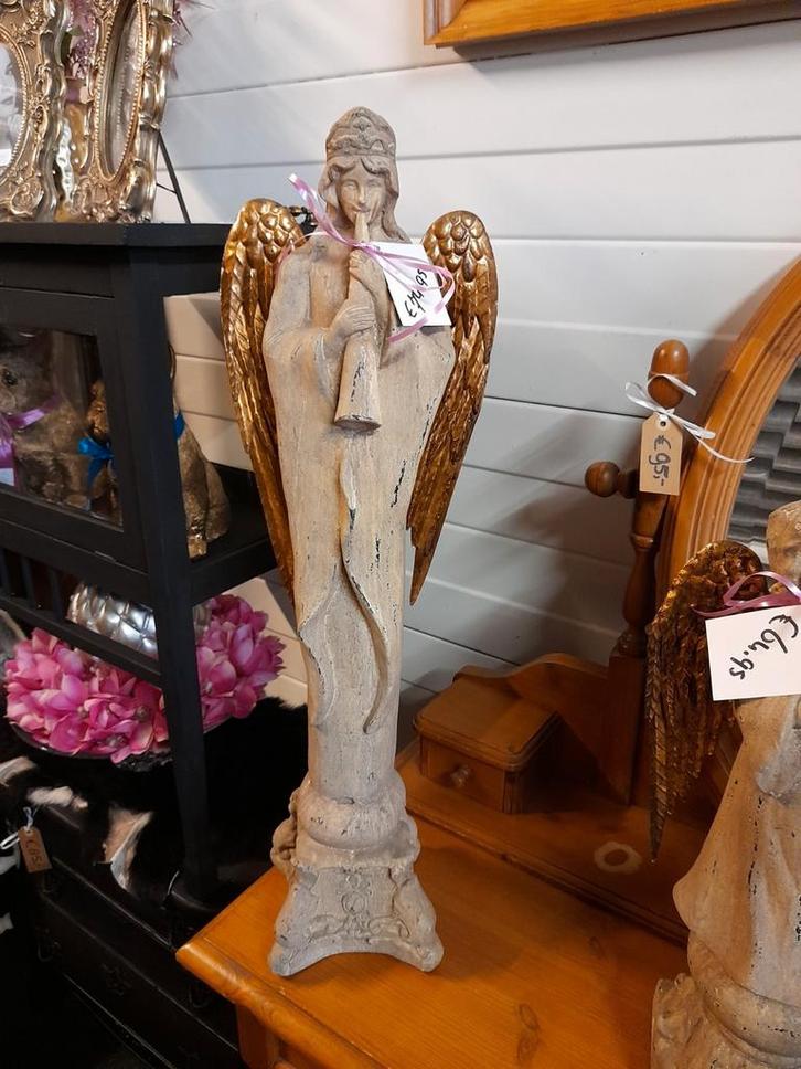 Mooie engel ca 67 cm hoog., Antiek en Kunst, Antiek | Religie, Ophalen of Verzenden