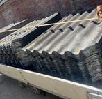 Nette vezelcement golfplaten, Gebruikt, Zwart, Ophalen of Verzenden, 15 m² of meer