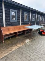 Lange eikenhouten kerkbank - 3.30m breed, Antiek en Kunst, Antiek | Meubels | Stoelen en Banken, Ophalen