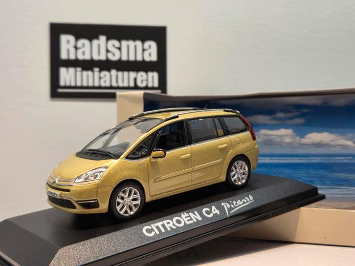 Citeren C4 Picasso - Goudgeel metallic - 1:43 Norev, Hobby en Vrije tijd, Modelauto's | 1:43, Zo goed als nieuw, Auto, Norev, Ophalen of Verzenden