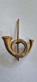 Vintage Hoorn Speldje/Pin messing jachthoorn, Ophalen of Verzenden