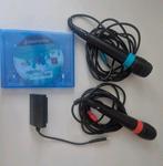 Singstar microfoons + Singstar Pop Hits, Ophalen of Verzenden, Gebruikt, Microfoon