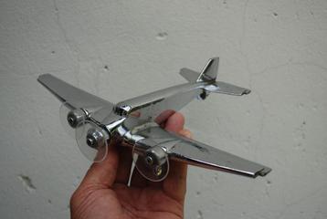 WW2 Junkers Ju-52 Duitsland Vliegtuig Messing Verchroomd beschikbaar voor biedingen