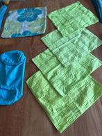 Kussenhoesjes, aqua , groen, geruit, Ophalen of Verzenden, Groen, Vierkant