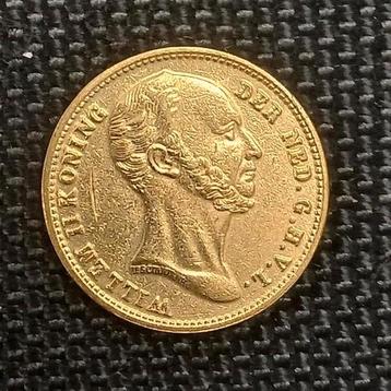 1843 Gouden 5 Gulden Koning Willem II vergulde naslag vijfje beschikbaar voor biedingen
