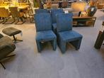 4x Eetkamerstoel Elize | Showroommodel, Huis en Inrichting, Stoelen, Ophalen, Hout, Blauw, Zo goed als nieuw