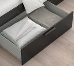 IKEA Brimnes bed, alleen lades (!), Ophalen, Zwart, 140 cm, 200 cm