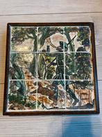 Mooi oud (antiek) gesigneerd tegeltableau, Antiek en Kunst, Antiek | Wandborden en Tegels, Ophalen