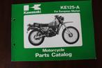 Kawasaki KE125-A 1980 motorcycle parts catalog KE 125, Motoren, Handleidingen en Instructieboekjes, Kawasaki