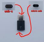 Samsung adapter micro usb vrouw naar usb c mannelijk zwart, Ophalen of Verzenden, Nieuw, Overige merken
