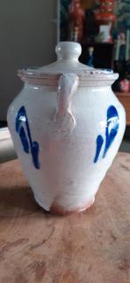 mooi Keuls aardewerk potje met deksel blauw groen, Antiek en Kunst, Antiek | Keramiek en Aardewerk, Ophalen of Verzenden