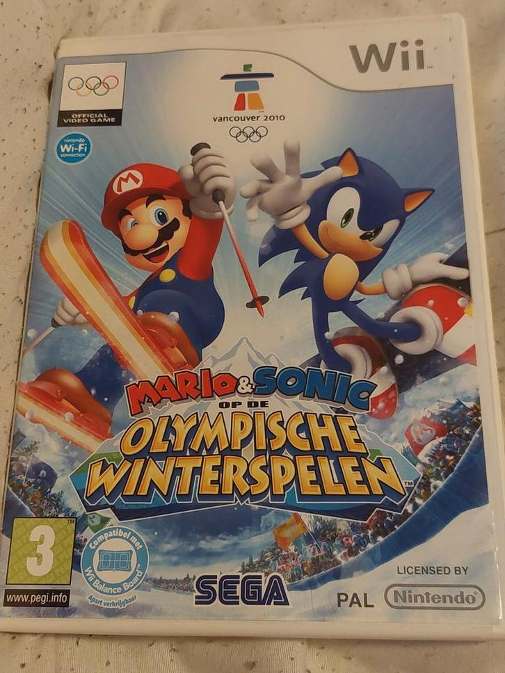 Mario & Sonic Olympische Winterspelen - Wii, Spelcomputers en Games, Games | Nintendo Wii, Zo goed als nieuw, Sport, 2 spelers