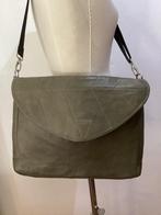 Ambachtelijk gemaakt laptoptas leer groen uniek/dik gevoerd, Ophalen of Verzenden, Zo goed als nieuw, Groen, Overige typen