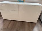 Hoogglans Wit Dressoir, Huis en Inrichting, Kasten | Dressoirs, Ophalen, Gebruikt, 100 tot 150 cm, Modern