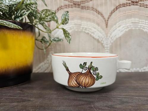 Vintage soepkom California uien retro servies, Huis en Inrichting, Keuken | Servies, Zo goed als nieuw, Kom(men), Overige stijlen