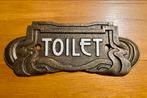 ‼️Art Deco/Nouveau Gietijzeren Toilet Naambord, Ophalen of Verzenden