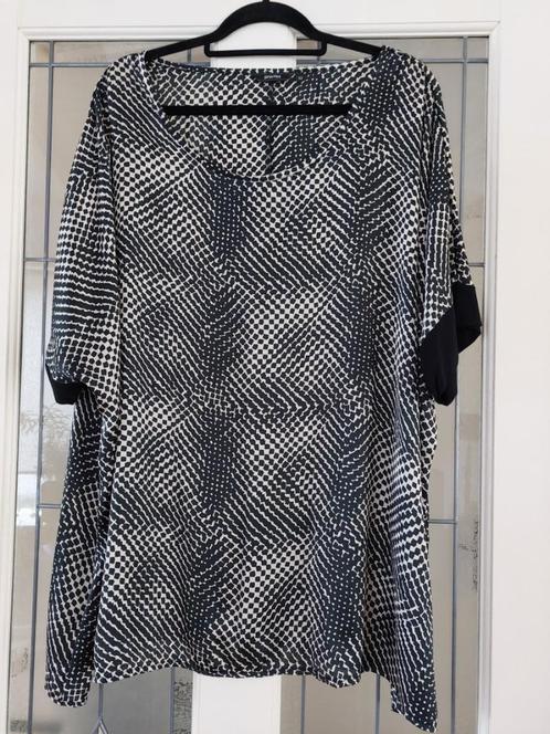 Zgan zwart/creme top van Promiss, maat 52, Kleding | Dames, Grote Maten, Zo goed als nieuw, Shirt of Top, Zwart, Ophalen of Verzenden