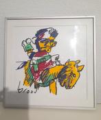 Zeefdruk Herman Brood 'Man en paard' met certificaat, Ophalen of Verzenden