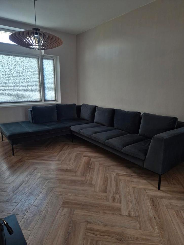 Hoekbank Montel, Huis en Inrichting, Banken | Complete zithoeken, Zo goed als nieuw, Metaal, Stof, Ophalen