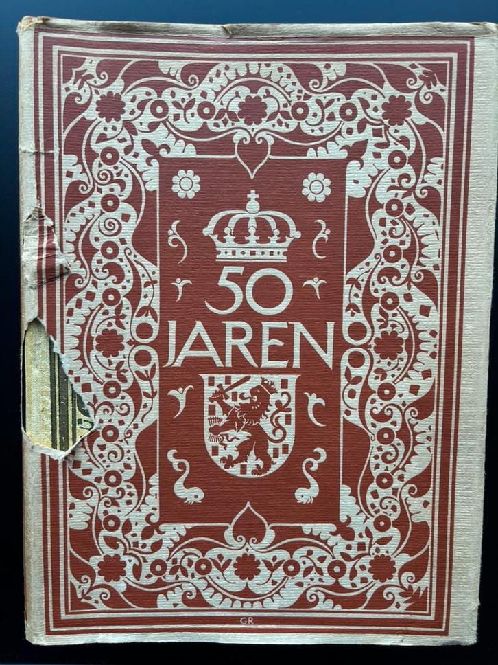 Koningin Wilhelmina gedenkboek 50 jarig regeringsjubileum, Boeken, Geschiedenis | Vaderland, Zo goed als nieuw, 20e eeuw of later