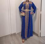 Marokkaanse Takchita, Blauw, Gedragen, Onder de knie, Ophalen