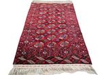 Handgeknoopt Perzisch wol Tekke Bokhara tapijt 105x150cm, 100 tot 150 cm, Perzisch vintage oosters hype, 100 tot 150 cm, Gebruikt