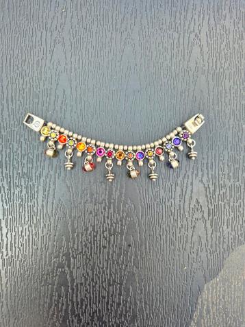 Zilveren Blinq armband met kleurrijke steentjes  beschikbaar voor biedingen
