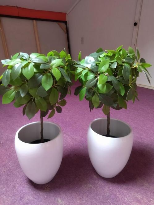 Te koop, 2 nieuwe kunstplanten met 2 nieuwe bloempotten, Huis en Inrichting, Woonaccessoires | Kunstplanten en Kunstbloemen, Ophalen