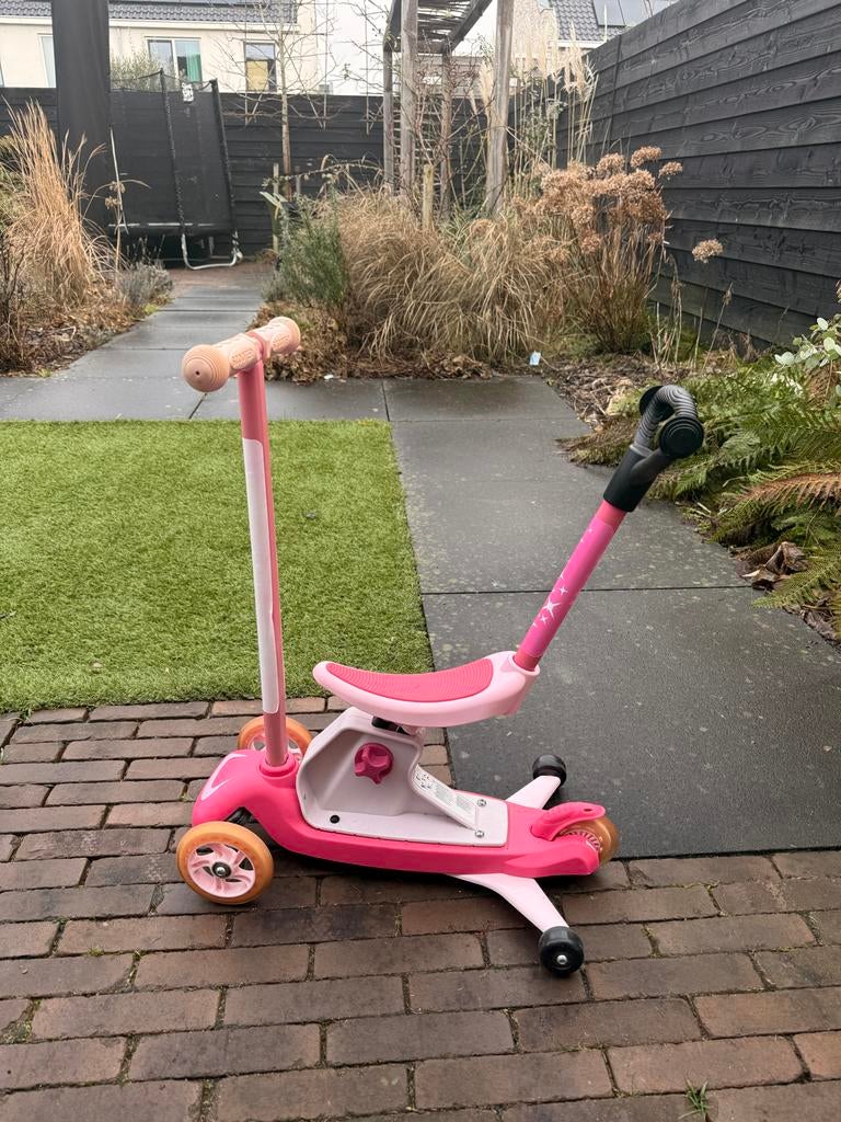 Roze Dreumes-/Peuterstep met Zitje, Ophalen, Gebruikt, Overige typen