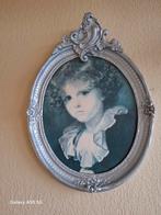 Vintage Ovale Lijst met Kinderportret, Ophalen of Verzenden