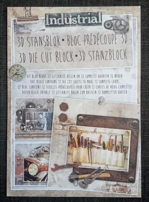 3D Stansblok IN09 Studio Light kaartenblok industrial, Hobby en Vrije tijd, Kaarten | Zelf maken, Nieuw, Overige thema's, Ophalen of Verzenden