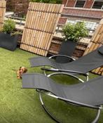 Relax schommel ligstoelen 2 stuks, Ophalen, Twee, Zwart, Zo goed als nieuw