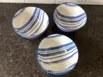 3 Nieuwe blauw/witte kommetjes, Huis en Inrichting, Keuken | Servies, Ophalen, Nieuw, Kom(men), Overige stijlen