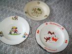 antiek curiosa 3 kinder bordjes zie de foto,s, Ophalen of Verzenden