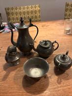Antiek Tinnen Servies 5-delig, Antiek en Kunst, Antiek | Tin, Ophalen of Verzenden