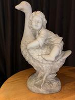 Tuinbeeld kindje op Gans, Tuin en Terras, Tuinbeelden, Ophalen, Zo goed als nieuw