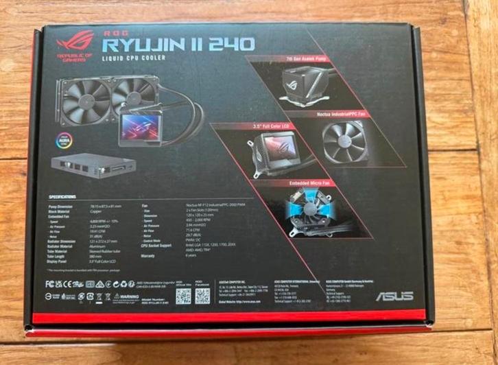 ROG Ryujin II 240 Waterkoeler, Computers en Software, Computerkoelers, Zo goed als nieuw, Waterkoeling, Ophalen of Verzenden