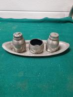 Zout en peperstel met plateau en mosterd pot, Ophalen of Verzenden, 'T Olde Gre-j, Info@toldegrej.nl, Endepoelstraat 20f Didam